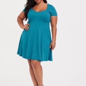 Teal skater dress